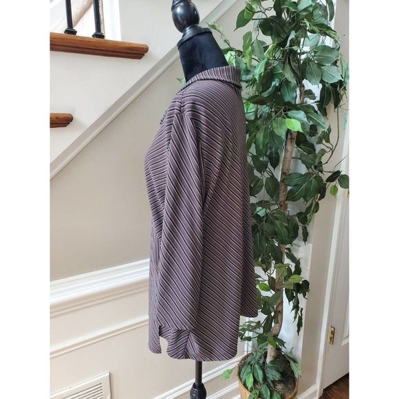 Maria Gabrielle Womens Black & White Polyester V-Neck Long Sleeve Top Blouse 2XL - Picture 6 of 10